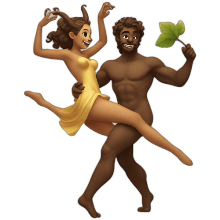 satyr and nymph dancing emoji