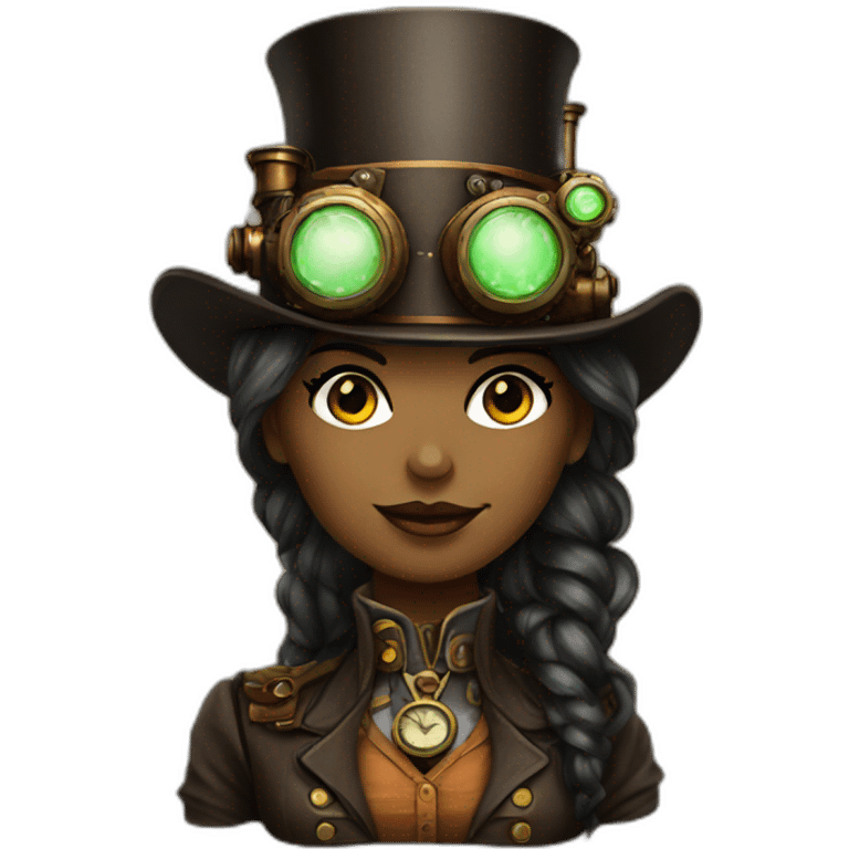 Steampunk woman emoji