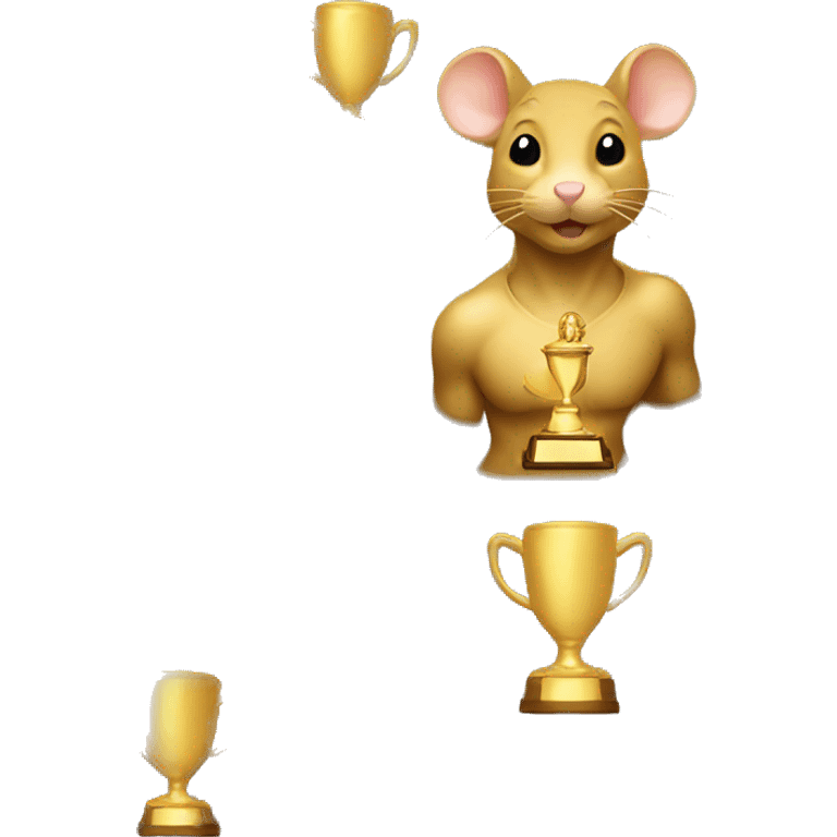 trophy of a golden rat emoji