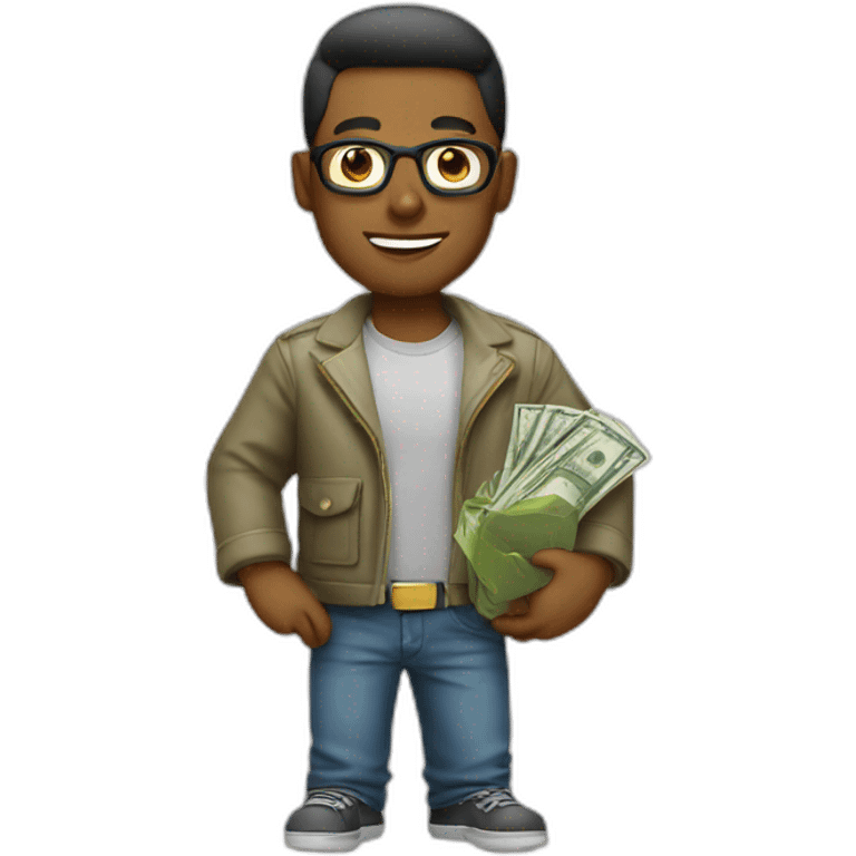 cool man with money icon emoji