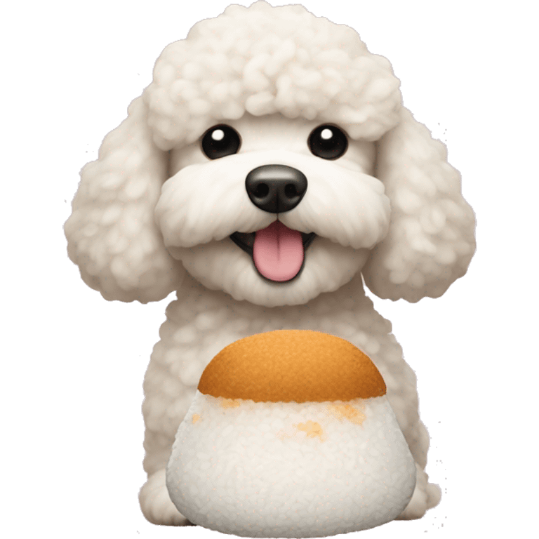 poodle in a onigiri emoji