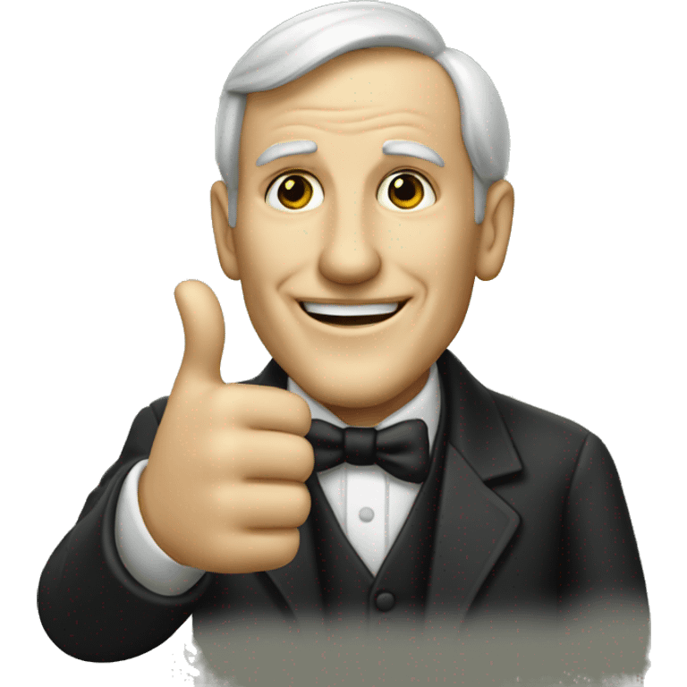 John Rockefeller shows thumbs up emoji