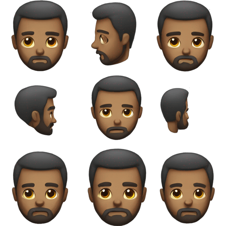 Man with beard sad emoji