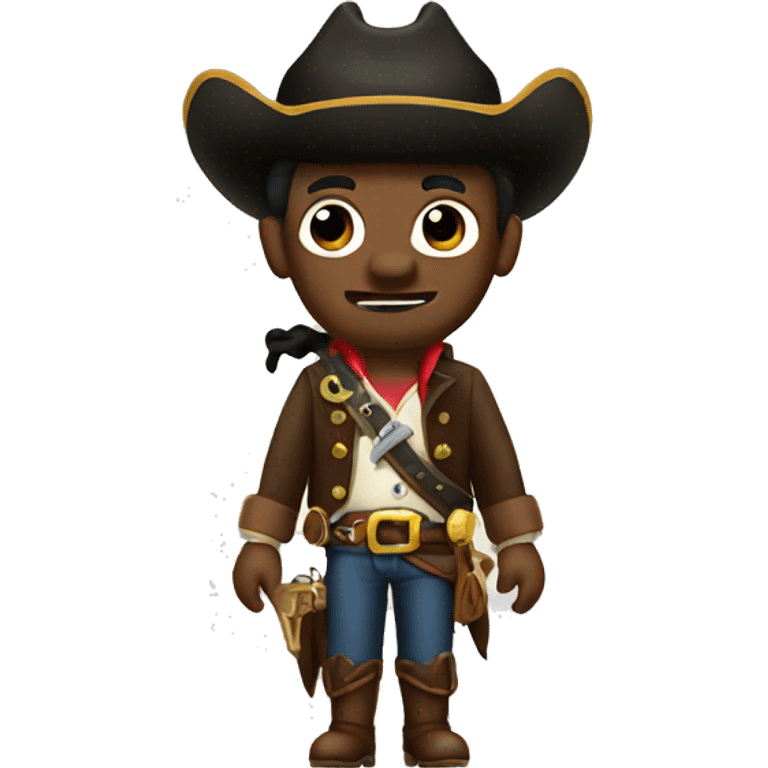 Cowboy Emoji with a pirate patch emoji