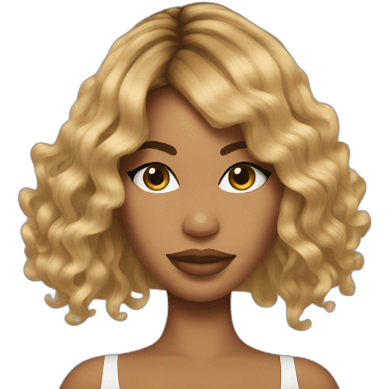 Beyoncé wiht hair emoji