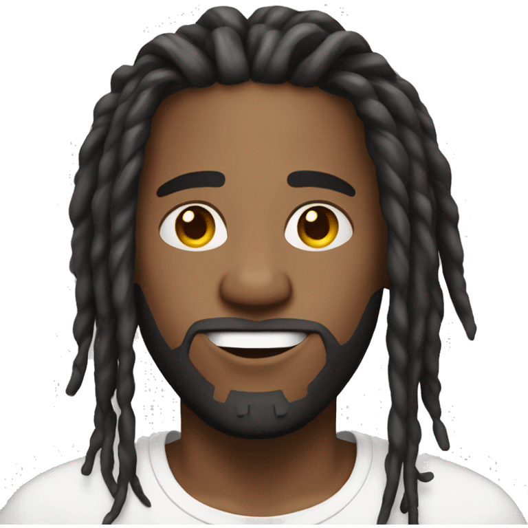 cool guy with dreads in white shirt emoji