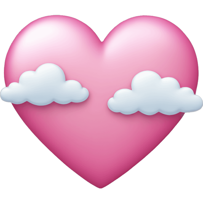 pink heart with clouds emoji