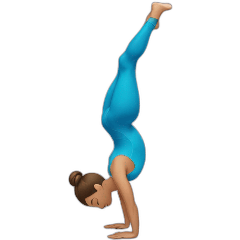 gymnast doing a hand stand flat back  emoji