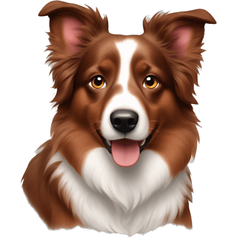 Red Australian shepherd with pointy ears emoji