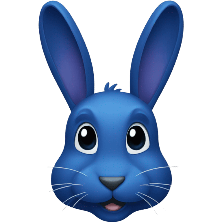 Navy blue rabbit face emoji