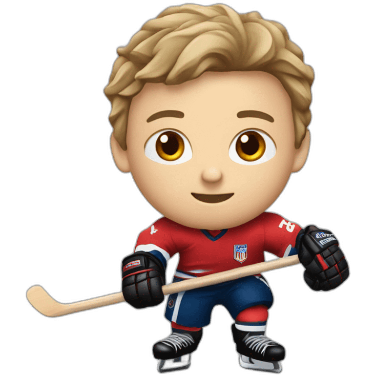 victor wegnez en train de jouer au hockey emoji