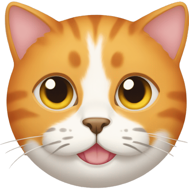 Orange round cat emoji