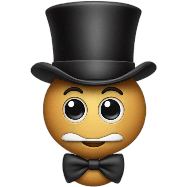  Cartoon peanut wearing a top hat and a monocle emoji