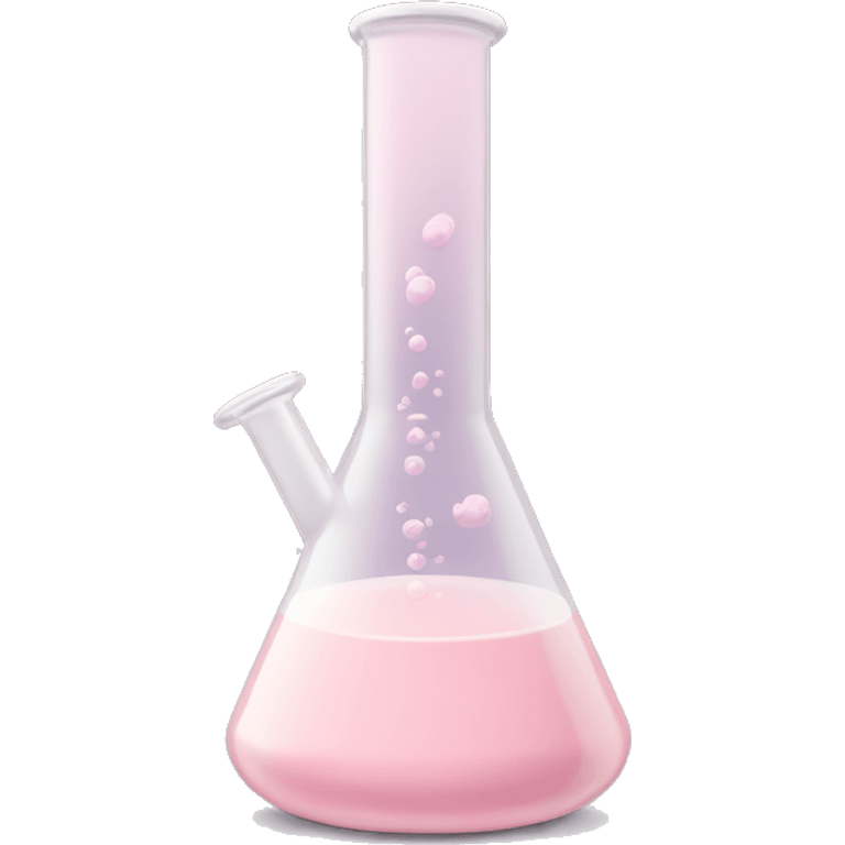 Pastel pink beaker bong emoji