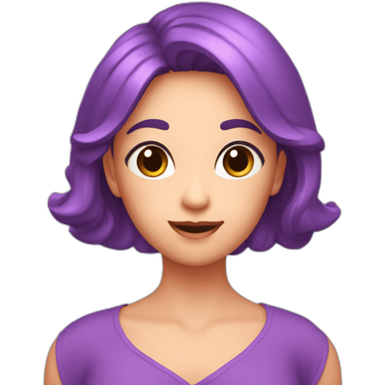 a violet peach emoji