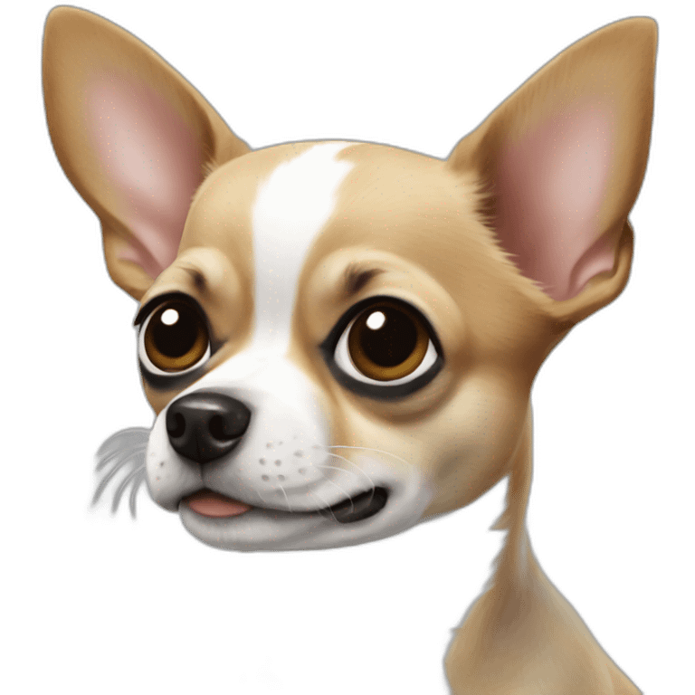 chihuahua black and white snout black emoji