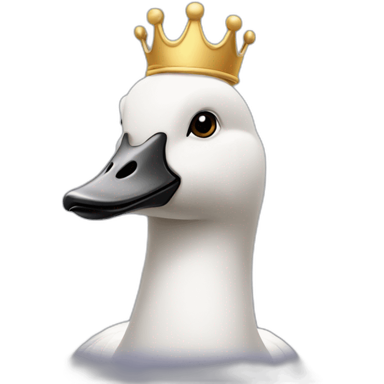 goose with a crown emoji