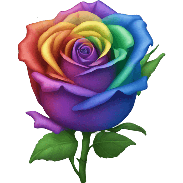 Rainbow rose emoji