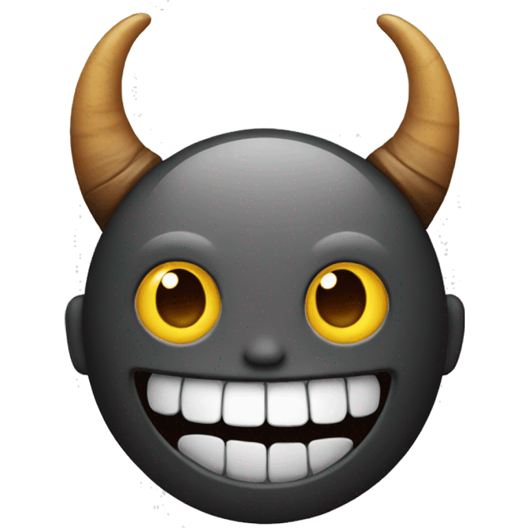 Creepy smiling emoji with horns  emoji