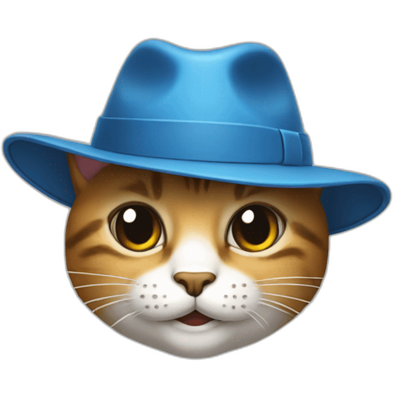 Un chat chapeau emoji