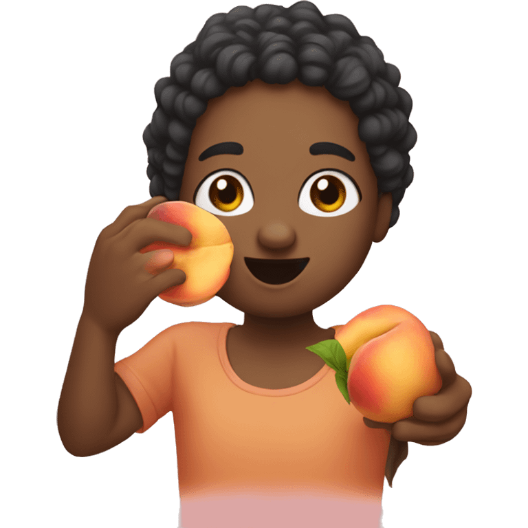 leniel eating a peach emoji