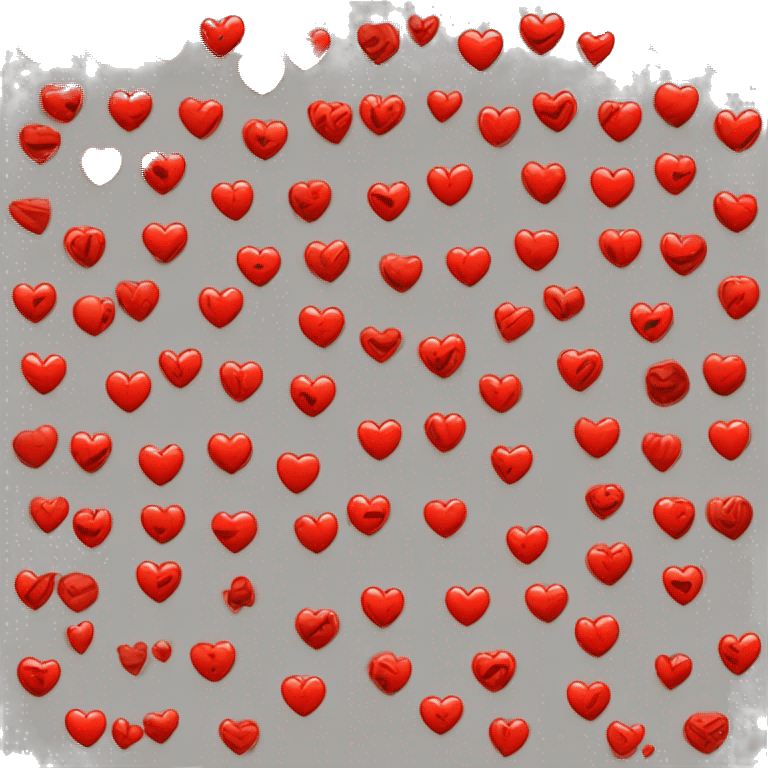 Corazon rojo pixeliado emoji