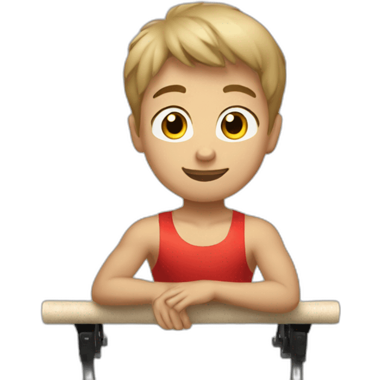 Boy Gymnast who is doing pommel horse emoji