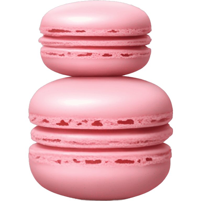 Realistic light pink macaron isolated emoji