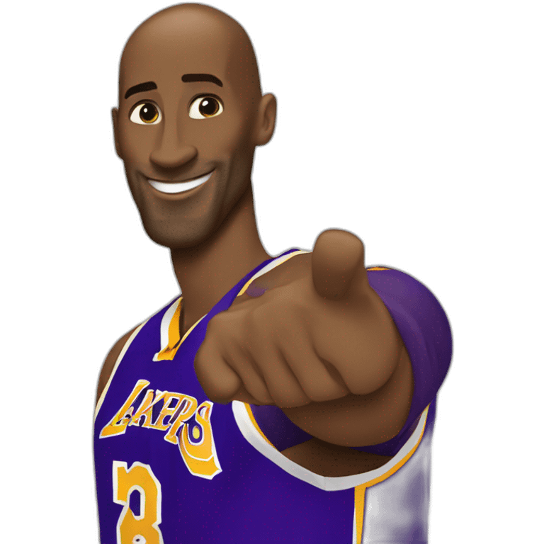 Kobe Bryant points index finger up emoji