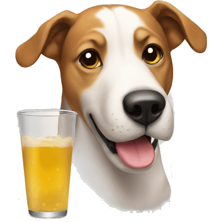 Dog drinking  emoji