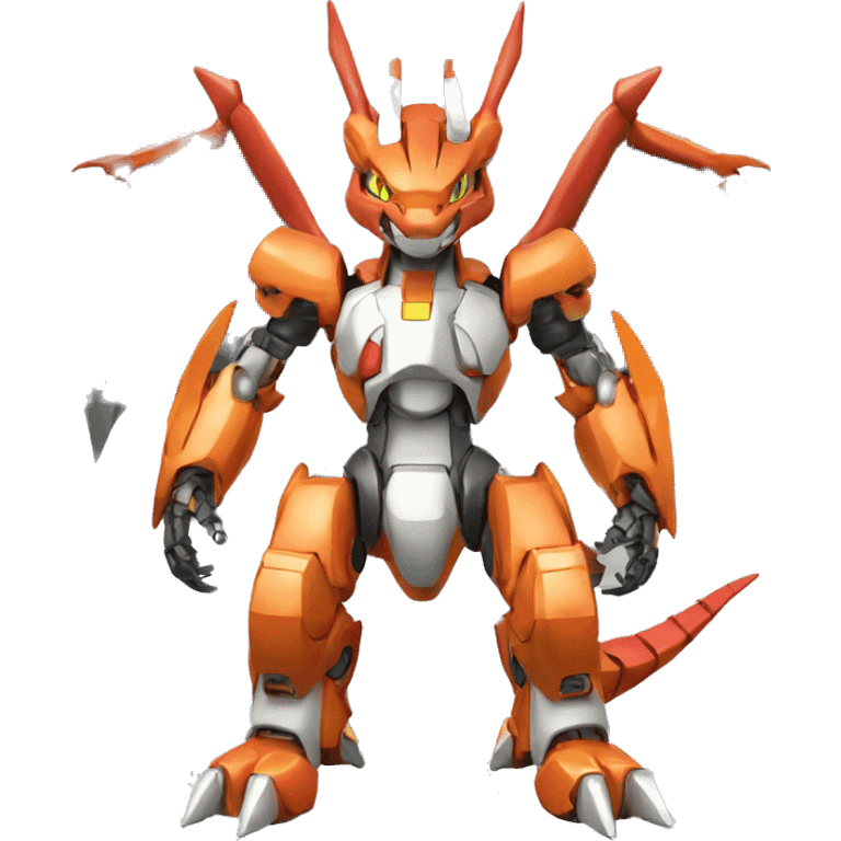 Mechanical Guilmon-Charizard-Medabot-Mecha full body emoji