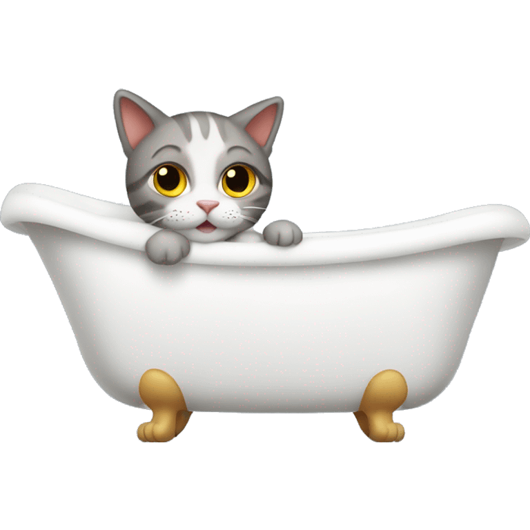 Cat in a bathtub  emoji