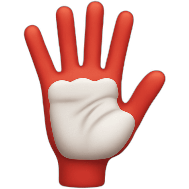 red hand emoji