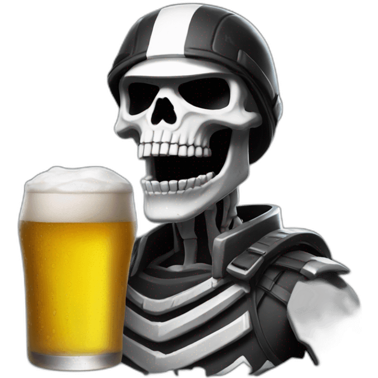 skull trooper fortnite drink beer emoji