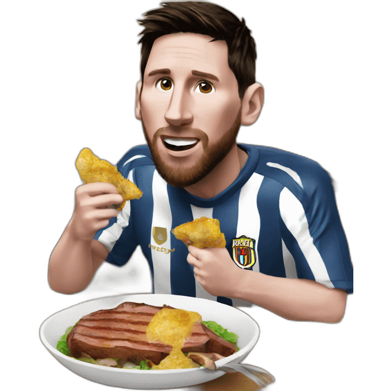 Messi comiendo asado emoji