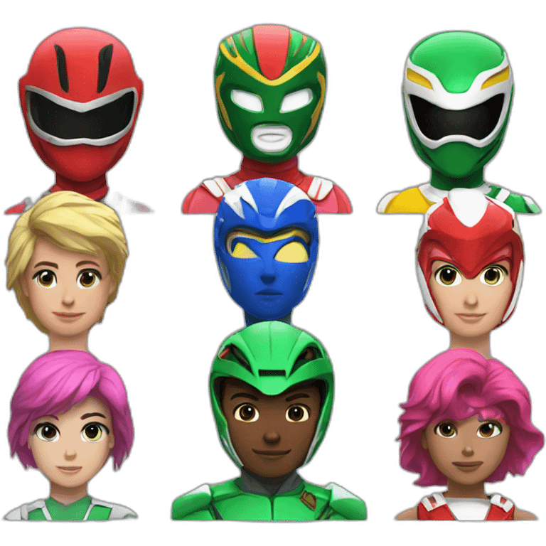 power ranger team work emoji