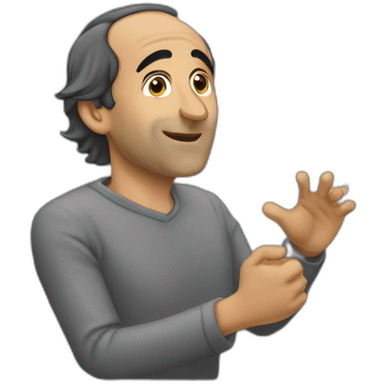 Zemmour qui fait un doigt emoji