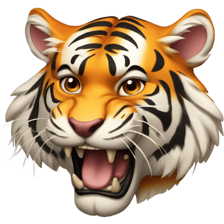 Tiger with rising sun emoji