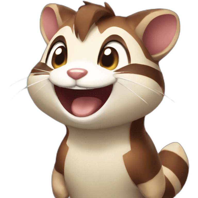 FURRET LAUGHING emoji