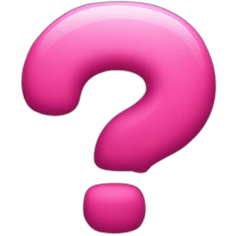 question symbol pink color emoji