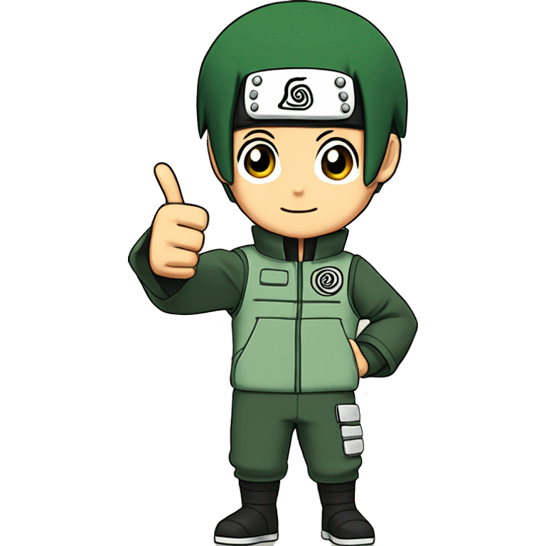 rock lee naruto thumbs up emoji