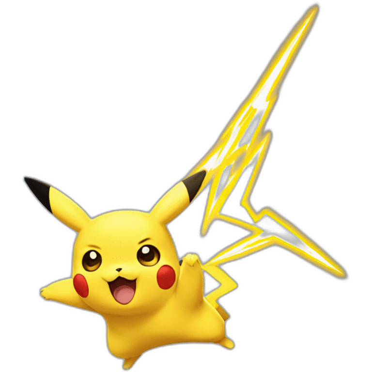 Pikachu lightning emoji