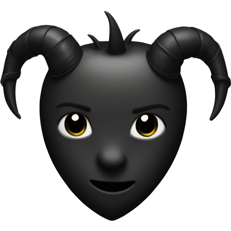 black heart with horns emoji