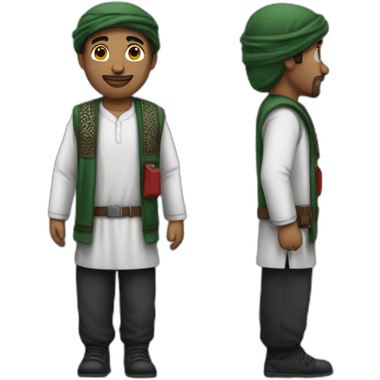 A man wearing Palestine clothing  emoji