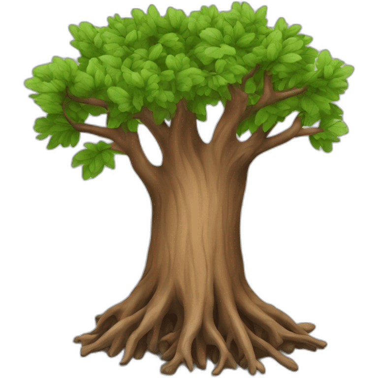 Brown Tree root, white background emoji