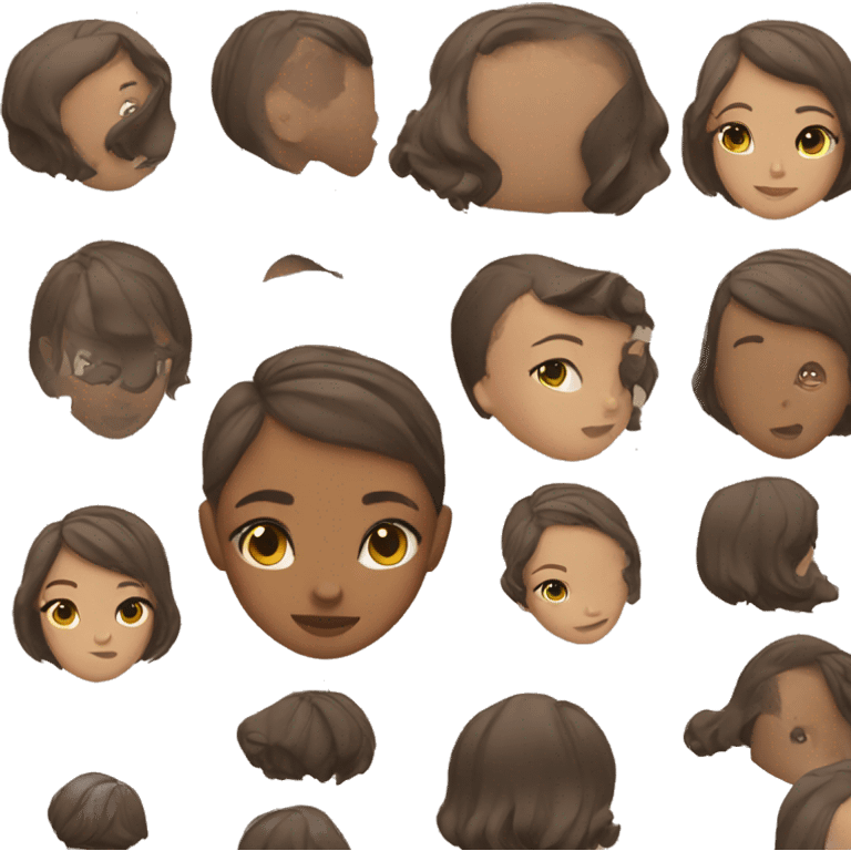 girl with girl short hair  emoji