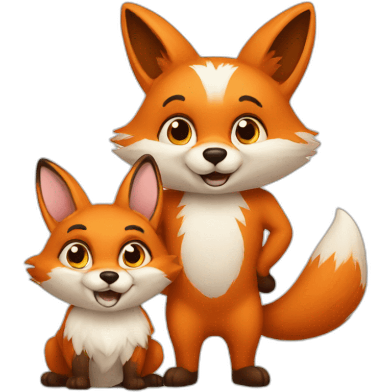 fox & bunny emoji