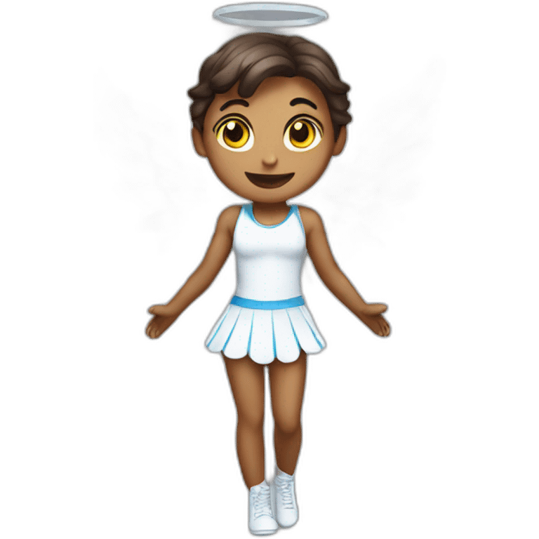 Angel emoji with wings becomes a cheerleader emoji