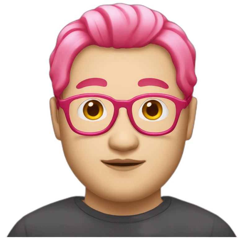 pinkhair-fat-japanese-man-redspectacle emoji