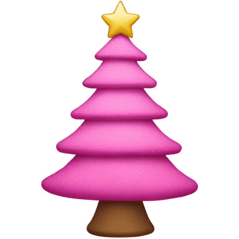 Pink Christmas tree emoji